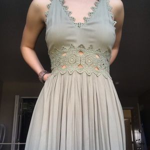 Light green boho prom dress size medium